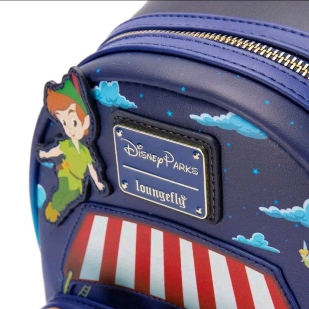 2025 Disney Parks LOUNGEFLY Peter Pan's Flight Mini Backpack - NEW - Picture 5 of 5